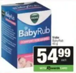 SuperSpar Vicks BabyRub offer