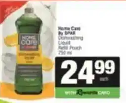 SuperSpar Home Care By SPAR Dishwashing Liquid Refill Pouch offer