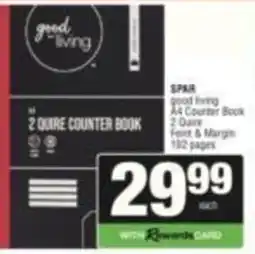 SuperSpar good living 2 quire counter book offer