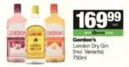 SuperSpar Gordon's London Dry Gin offer