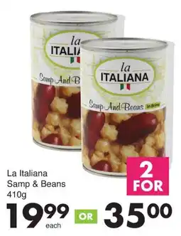 Save La Italiana Samp & Beans offer