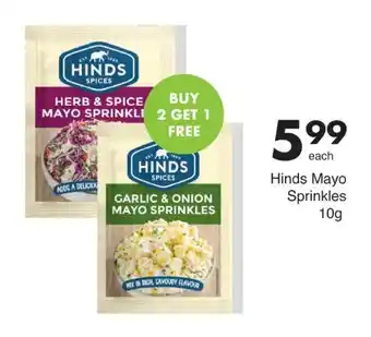 Save Hinds Mayo Sprinkles offer