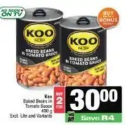 Spar Koo - baked beans in tomato sauce offer