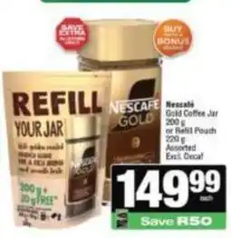 Spar Nescafé - gold coffee jar or refill pouch offer