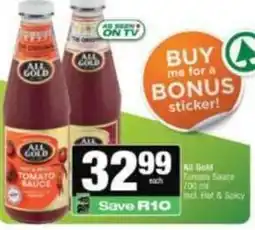 Spar All gold - tomato sauce offer