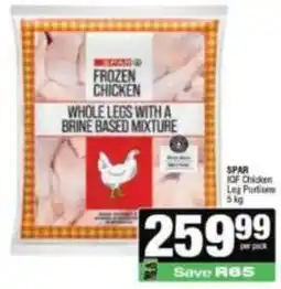 Spar Spar - frozen chicken whole legs with a brine based mixture offer