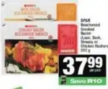 Spar Spar - beachwood smoked bacon (lean, back, streaky or chicken rashers) offer