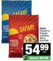 Spar Peanuts or peanuts & raisins offer