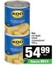 Spar Koo - pie apple slices unsweetened offer