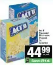 Spar Act ii - flavoured microwave popcorn offer