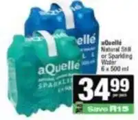 Spar Aquelle - natural still or sparkling water offer