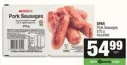 Spar Spar - pork sausages offer