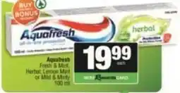 Spar Aquafresh - all-in-one protection offer