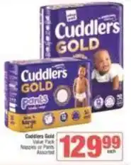 Spar Cuddlers - gold pants or nappies offer