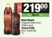 SuperSpar Coca cola - original dark rum and coca-cola offer
