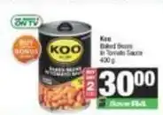SuperSpar Koo - baked beans in tomato sauce offer