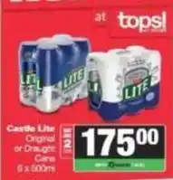 SuperSpar Castle - castle lite original or draught cans offer