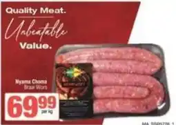 SuperSpar Nyama choma braai wors offer