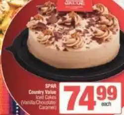 SuperSpar Spar - iced cakes (vanilla/chocolate/caramel) offer
