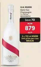 Makro Mumm - demi-sec champagne 1 x 750 ml (850039074) offer