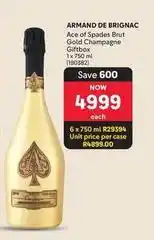 Makro Ace - of spades brut gold champagne giftbox 1 x 750 ml (190382) offer