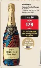 Makro Simonsig - kaapse vonkel range 1 x 750 ml offer