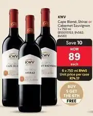 Makro Kwv - cape blend, shiraz or cabernet sauvignon offer