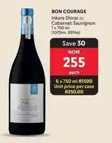 Makro Bon courage - inkora shiraz or cabernet sauvignon 1 x 750 ml (107544 89144) offer