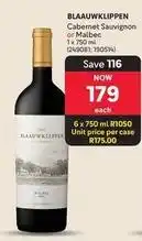 Makro Cabernet sauvignon or malbec 1 x 750 ml (249081 190514) offer