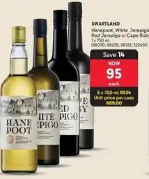 Makro Swartland - hanepoot, white jerepigo, red jerepigo or cape ruby 1 x 750 ml (96070 96278 96122 32291) offer