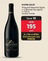 Makro Kleine zalze - vineyard selection syrah or cabernet sauvignon 1 x 750 ml (144976 219456) offer
