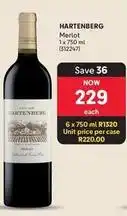 Makro Hartenberg - merlot 1 x 750 ml (312247) offer