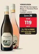 Makro Vergelegen - wild winds sauvignon blanc or florence rosé 1 x 750 ml (1400997 455371) offer