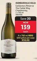 Makro Durbanville hills - collectors reserve the cable way chardonnay 1 x 750 ml (364168) offer