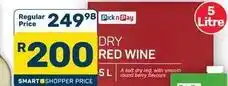Pick n Pay Hypermarket Pick n pay - dry red wine offer