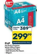 Pick n Pay Hypermarket A4 multi-purpose white office paper offer