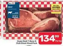 Pick n Pay Hypermarket Pick n pay - hyper bulk t-bone & club steak mixed pack offer