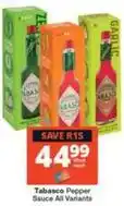 Checkers Pepper sauce all variants offer
