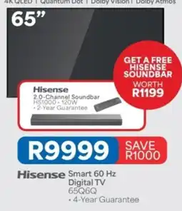 OK Furniture Hisense Smart 60 Hz Digital TV 65Q6Q offer