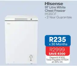 OK Furniture Hisense White Chest Freezer offer