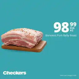 Checkers Boneless Pork Belly Roast offer