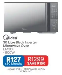 OK Furniture Midea 30 Litre Black Inverter Microwave Oven offer