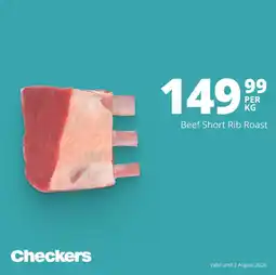 Checkers Beef Short Rib Roast offer