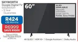 OK Furniture Skyworth 60" Google Digital TV offer