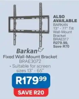 OK Furniture Barkan Fixed Wall-Mount Bracket offer