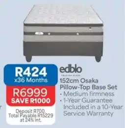 OK Furniture Edblo Osaka Pillow-Top Base Set offer