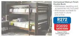 OK Furniture Homestead Walnut-Finish Double Bunk offer