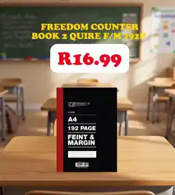 Check Save FREEDOM COUNTER BOOK 2 QUIRE F/M 192P offer