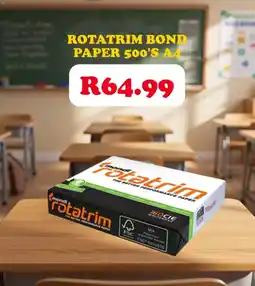 Check Save ROTATRIM BOND PAPER 500'S A4 offer
