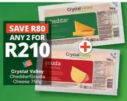 Checkers Hyper Crystal Valley Cheddar/Gouda Cheese offer